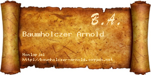 Baumholczer Arnold névjegykártya